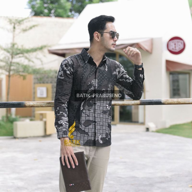 KEMEJA BATIK MODERN SLIMFIT PANJANG BAHUN KATUN HALUS FULL FURING HALUS