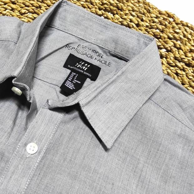 H&M slimfit EasyIron Formal kemeja - Marron, XS