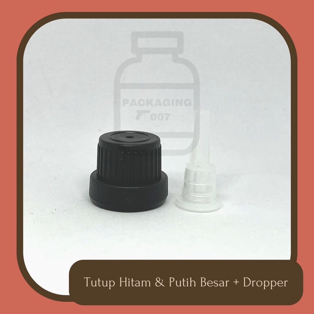 Tutup Botol Dropper + Insert Plug Tetesan Dropper Essential Oil Essential Oil Tetesan Essential Oil 