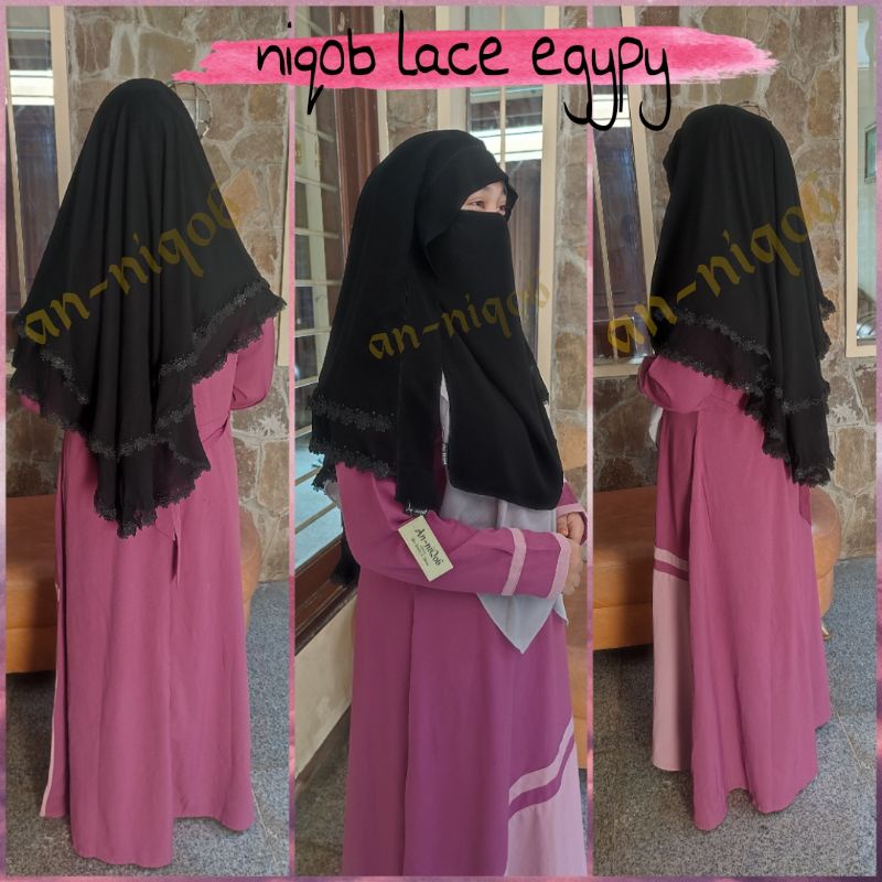 CADAR NIQOB YAMAN 2 LAYER RENDA SIFON ARAB CADAR TARIM PURDAH YAMAN