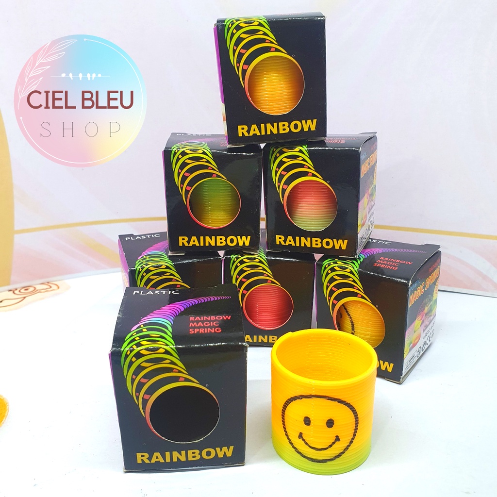 MAINAN PER SMILE / Slinky Spring Rainbow Toy Spiral / Mainan Per Warna Termurah