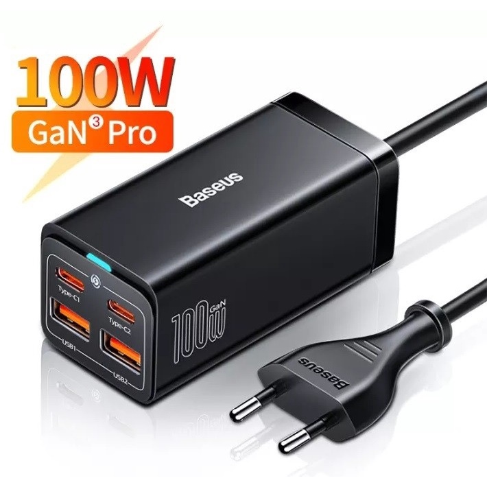 Baseus GAN3 Pro Desktop Charger Fast Charge 2U+2C 100W 65W Garansi Resmi