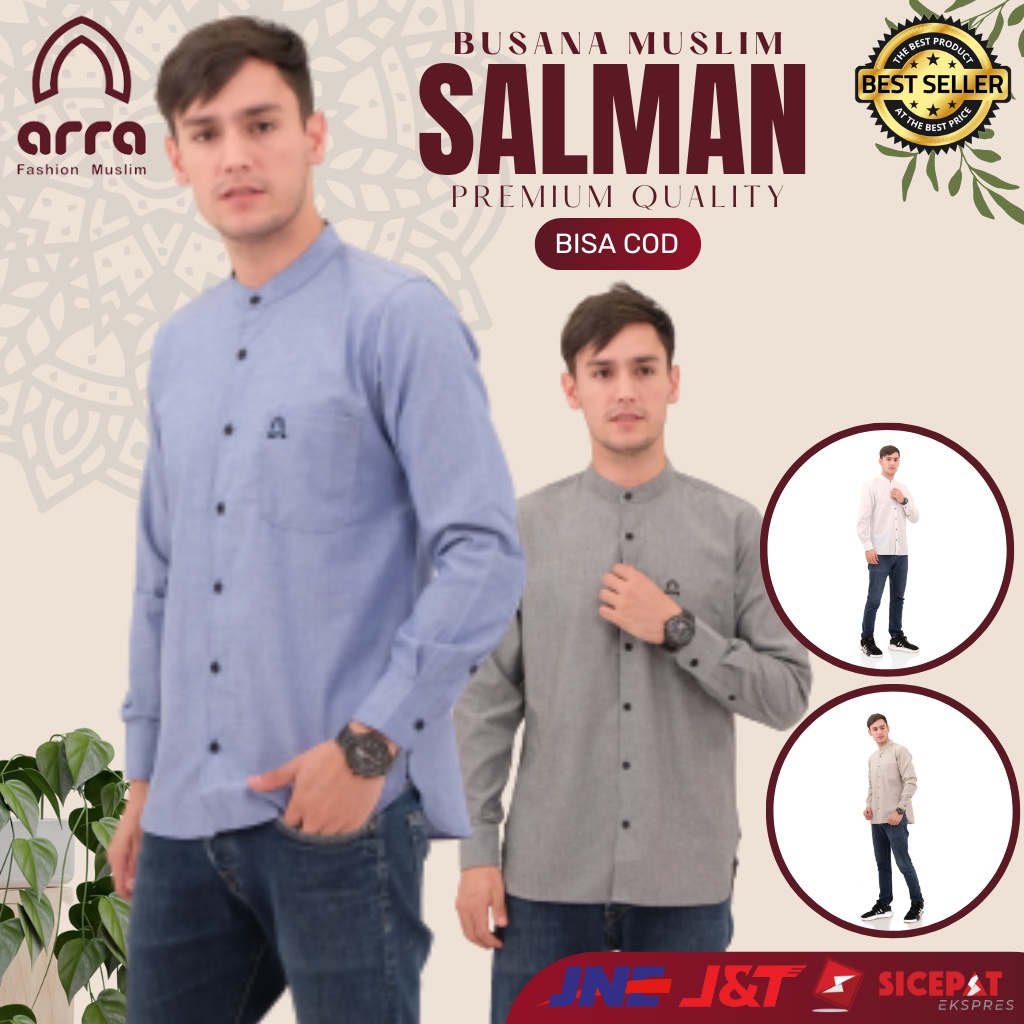 Baju koko muslim lengan panjang SALMAN Koko SALMAN Dewasa Koko SALMAN kurta atasan baju muslim