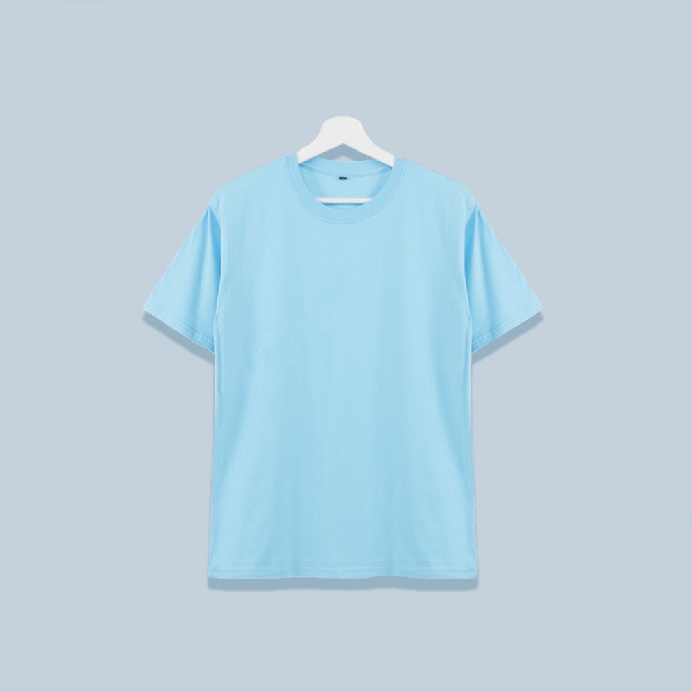 NEW official | kaos polos pria / kaos ONECK polos PE / kaos distro pria / KAOS POLOS TERMURAH-BIRU MUDA L