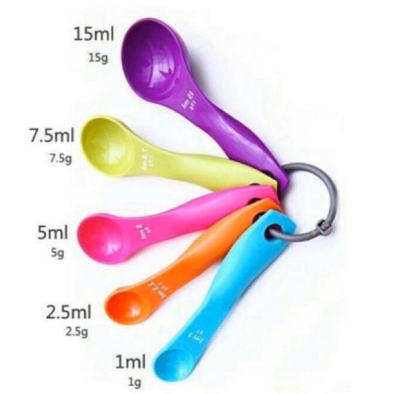 SENDOK TAKAR / measuring spoon 1 set 5 sendok