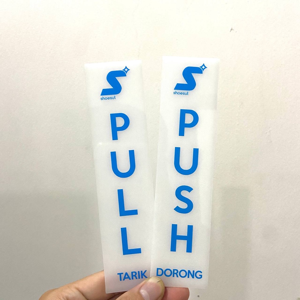 

PUSH PULL Dorong Tarik Papan Tanda Akrilik Sign Label Board Pintu