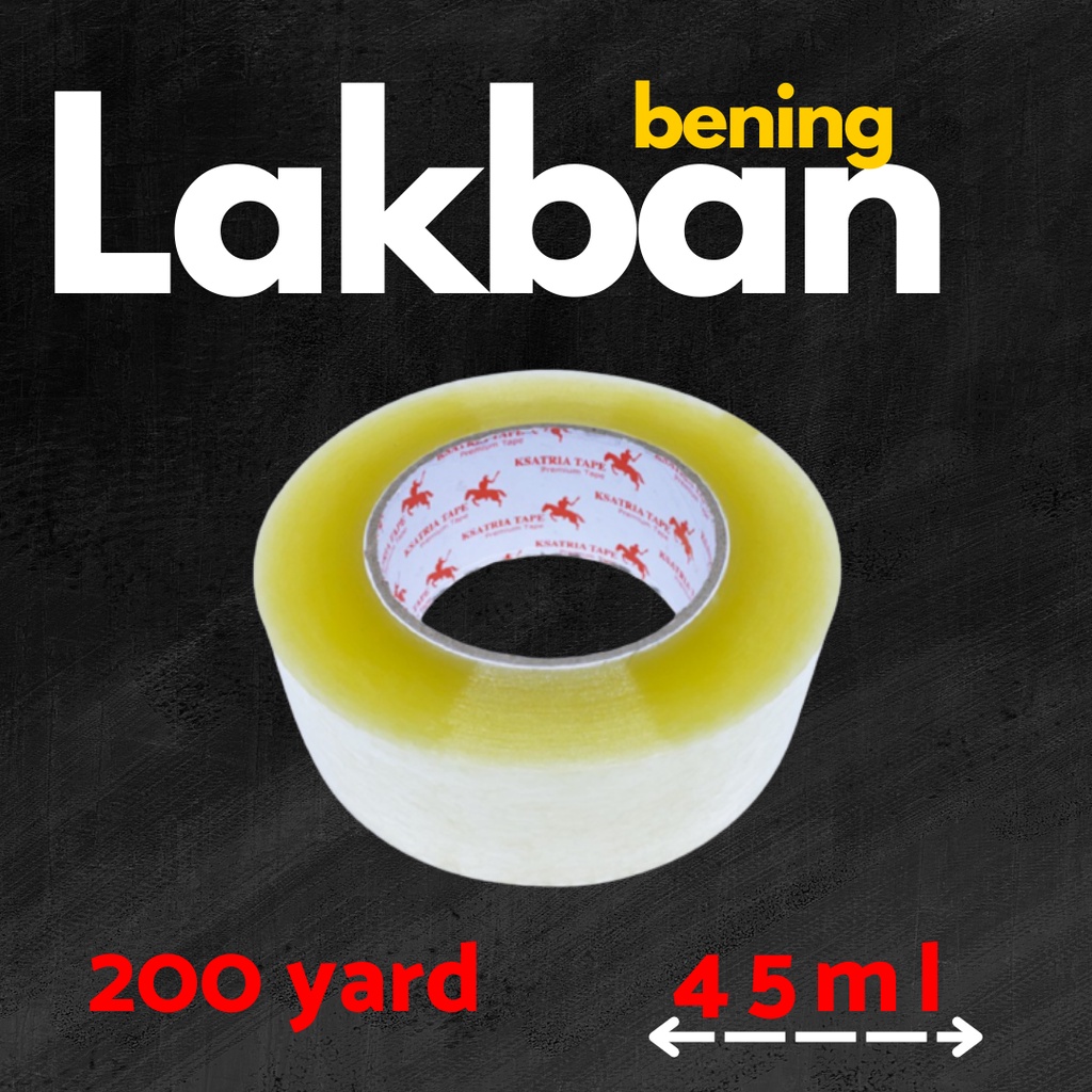 

Lakban OPP Tape / Lakban Bening KSATRIA Tape 200 Yard