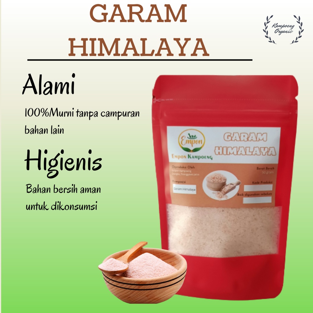 

Garam Himalaya Herbal Kasar Organik Original Himalayan Pink Salt Bumbu Dapur Masak Masakan Organic