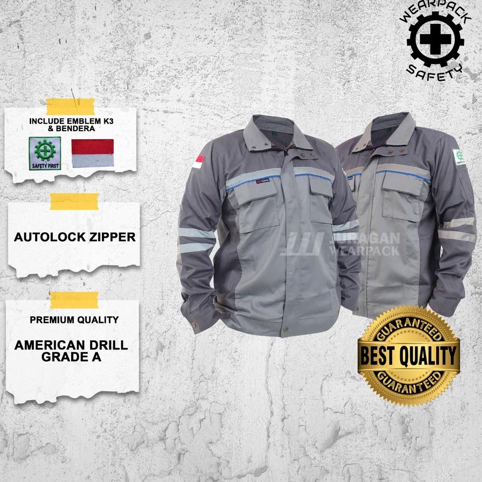 BARU 8140 Wearpack Semi jaket / Baju Kerja Safety K3 / Baju Safety Lengan Panjang れ