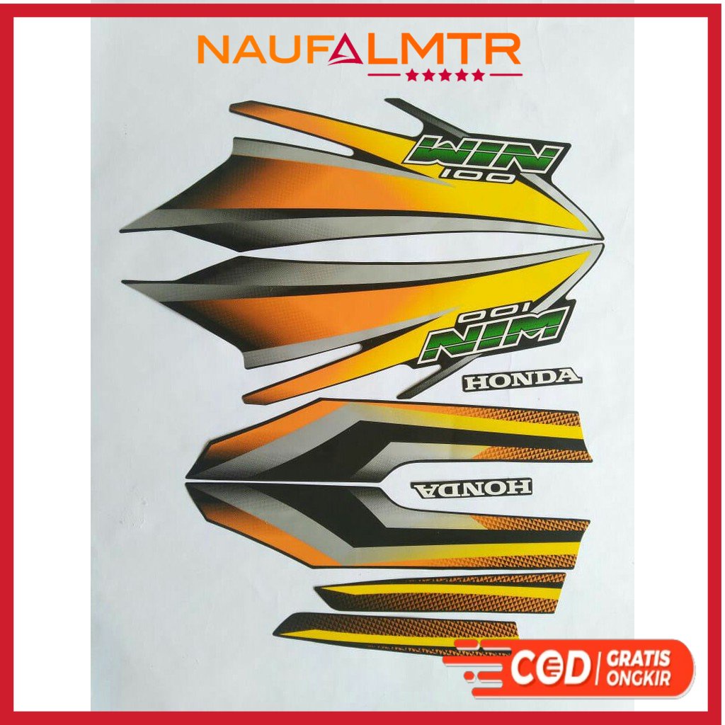 Stiker motor honda win 100 2004