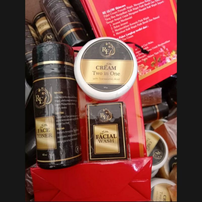 RE Glow Skincare Ratu Entok atau skincare buat glowing dan menghilangkan flek dan jerawat