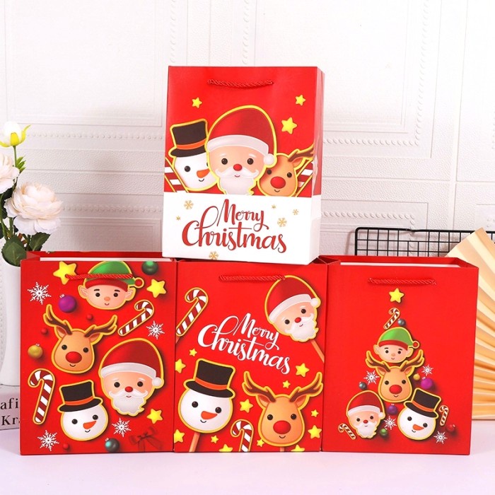 Paperbag Natal Kantong Goodie Bag Murah Merry Christmas Gift Bag Santa Paper Bag Natal Harga Grosir Temurah Merry Christmas