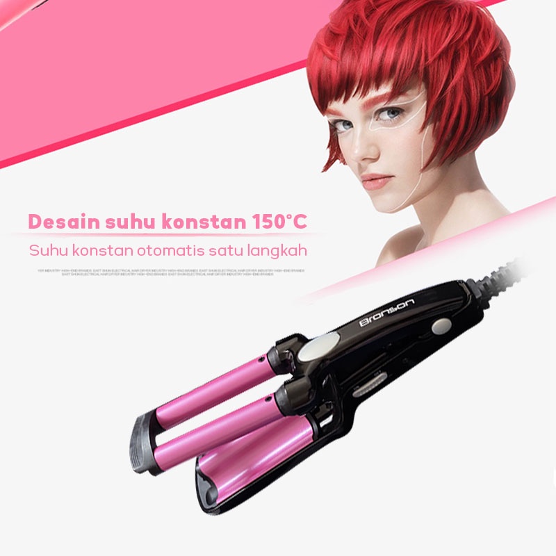 DADAWARD Bronson Catok Professional Wave Envy Styler/ Catokan Mermaid Wave Catokan Keriting Gelombang Korea , Curly/ Professional Three Barrel Curling Iron