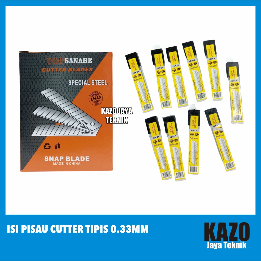 

Isi Pisau Cutter Tipis 0.33MM / Refill Spare Blade