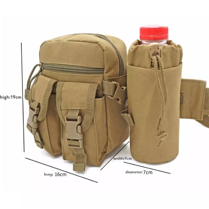 Slempang Slempang Free Tempat Botol army TACTICAL ( HARGA GROSIR ) Tas Pinggang Pria Wanita