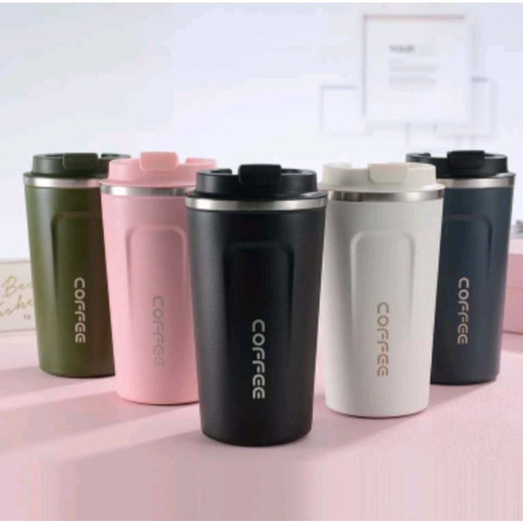 Tumbler-Termos Coffee Travel Mug Insulated 500ml-Thermos Cup Stainless Travel Mug Vacum Tumbler Insulated Coffee Termos Kopi Tahan Lama Untuk Prnyimpanan Air Panas Dan Dingin