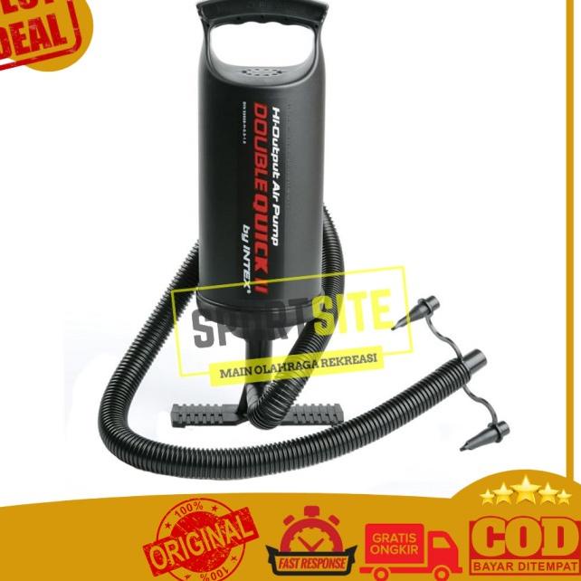 Intex Double Quick Hand Pump II. Pompa Angin Sofa Bantal Kasur Dll