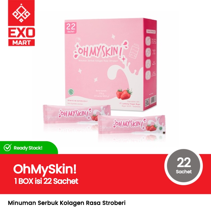 OhMySkin - Collagen Drink BPOM Minuman Kolagen 1 Box 22 Sachet Glowing