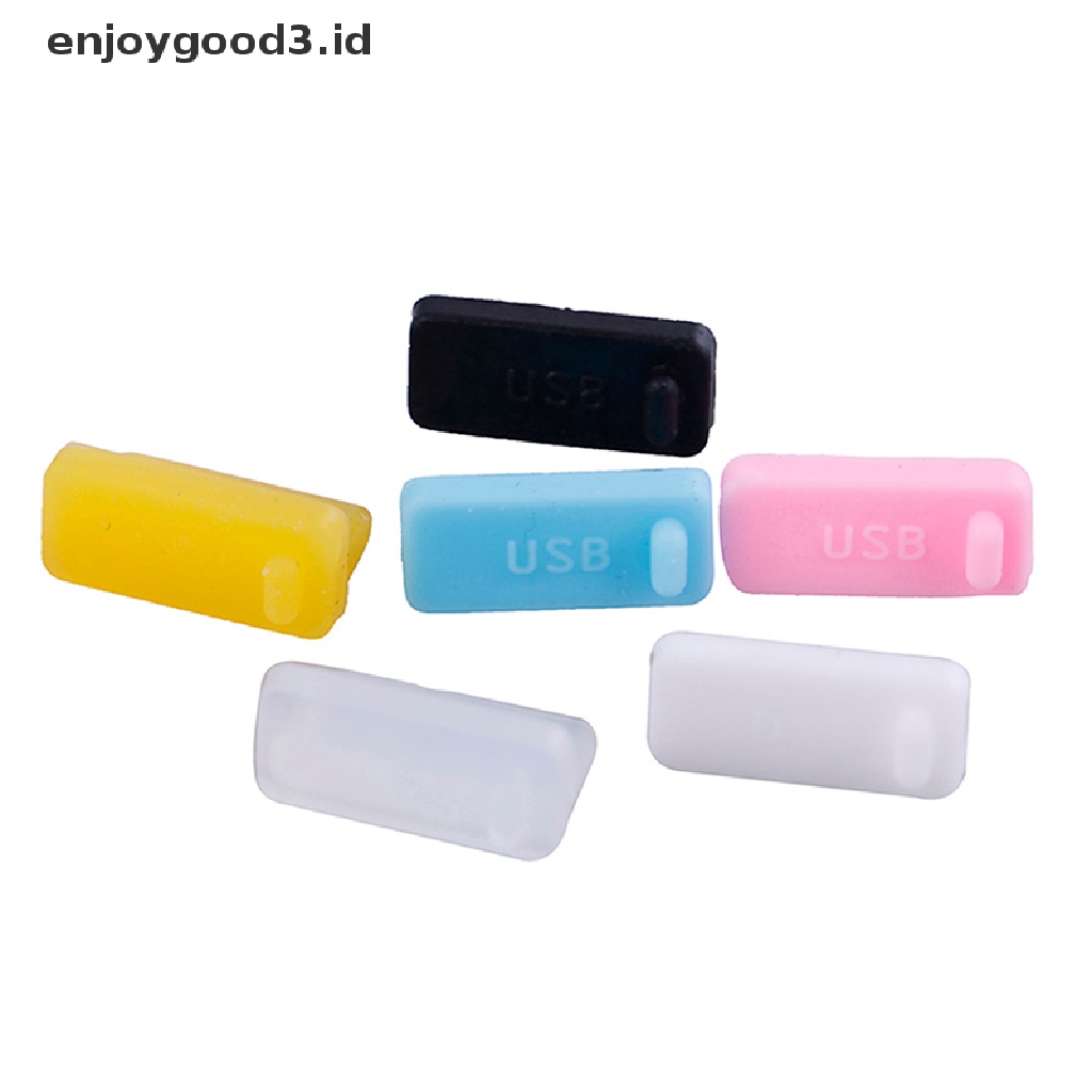 10pcs cover Pelindung plug usb Bahan Silikon anti Debu