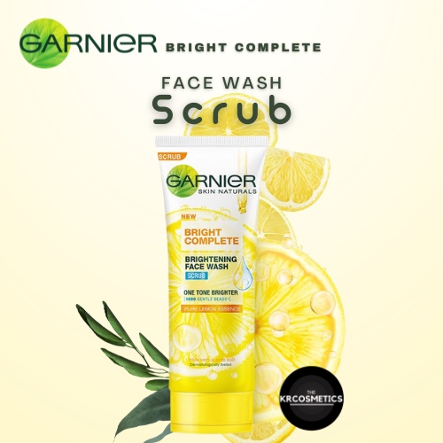 Garnier Bright Complete Vitamin C Face Wash Scrub Brightening Foam - 100 ml