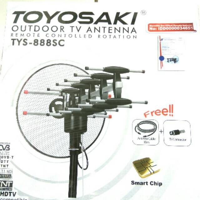 Antena Antena Tv Remote Control Outdoor Toyosaki 888 Sc / Antena Tv Luar Tv