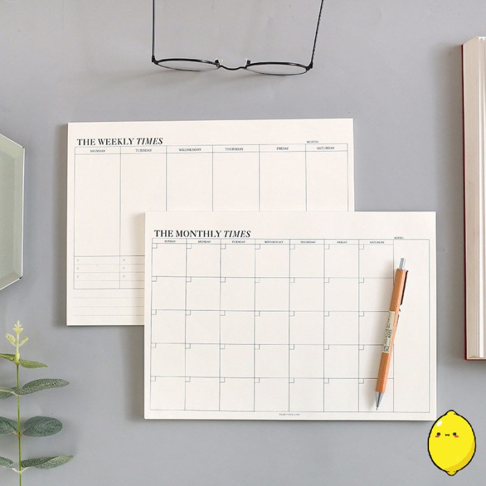 

Agenda The Times Weekly Monthly Planner Memopad / Agenda Mingguan & Bulanan