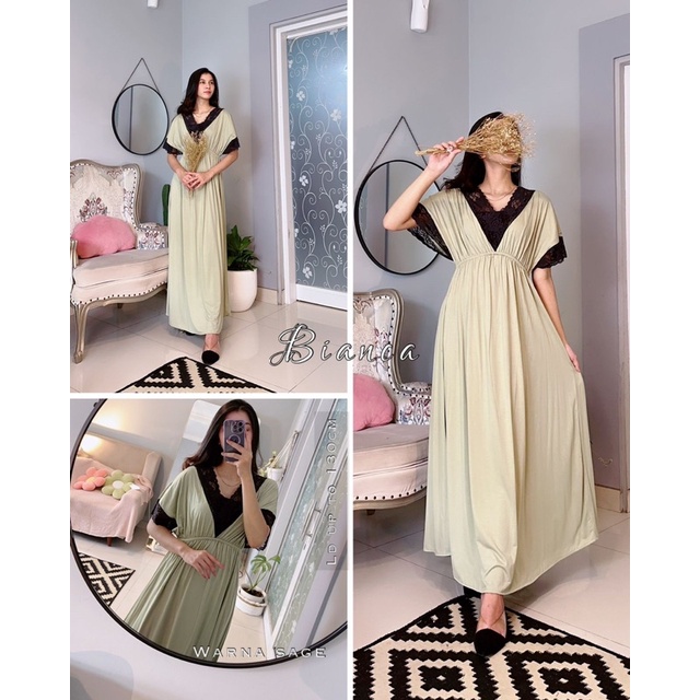 Daster Arab FAIRUZ BIANCA Casual Long Dress Daster Kaos Premium