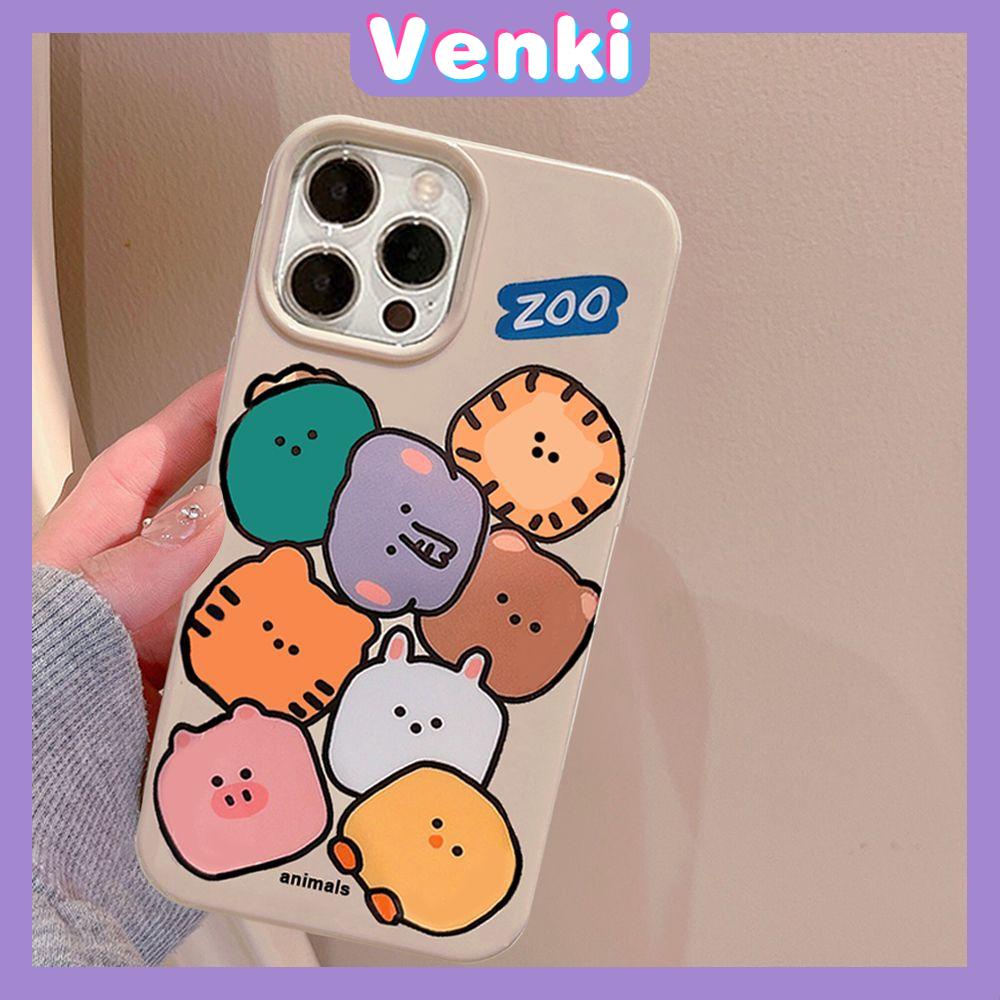 Case iPhone 14 Pro Max TPU Soft Case Cartoon Cute Animals Glossy Khaki Candy Case Camera Protection Shockproof For iPhone 14 13 12 11 Plus Pro Max 7 Plus X XR