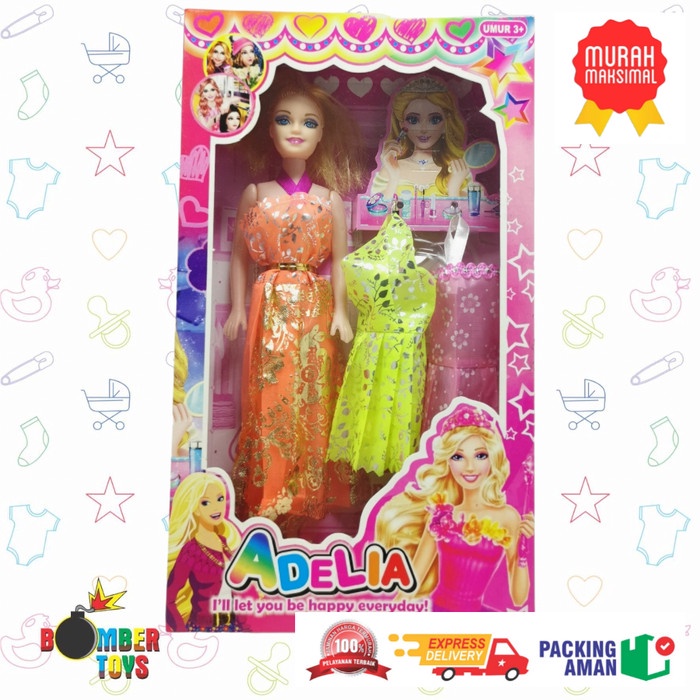 MAINAN ANAK BONEKA BERBIEE GANTI BAJU BERBIE BEAUTY 168-1