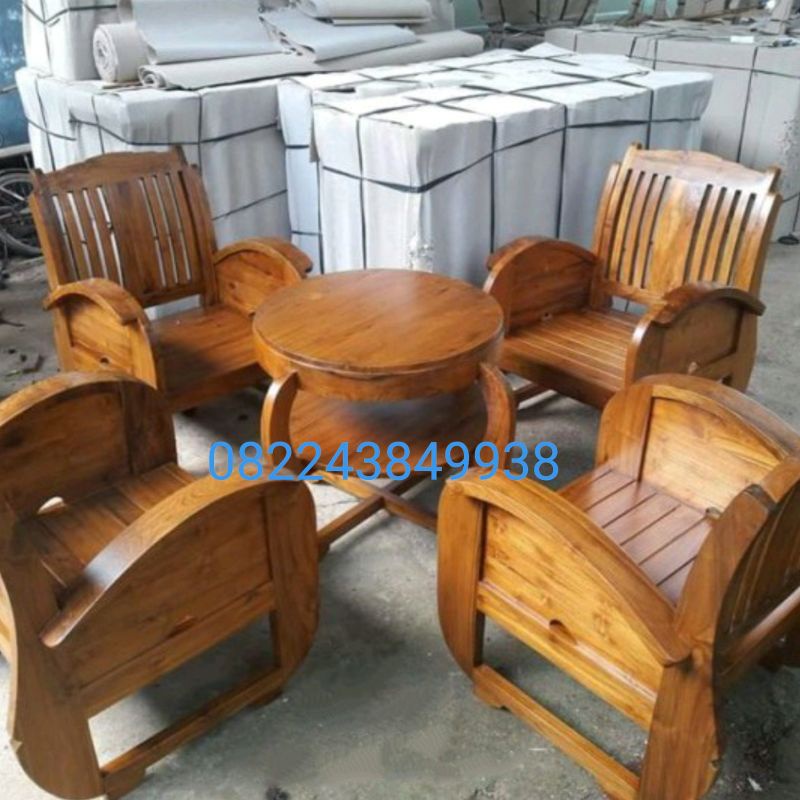 Jual kursi tamu jati antik meja bangku sofa teras hotel cafe model