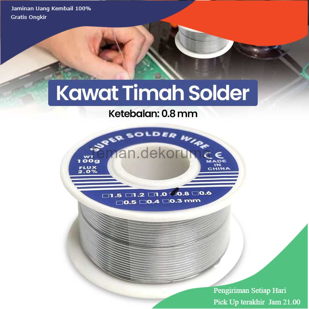 TD-PR2 JICLASS Kawat Timah Solder 0.8mm 100gr - SWH010