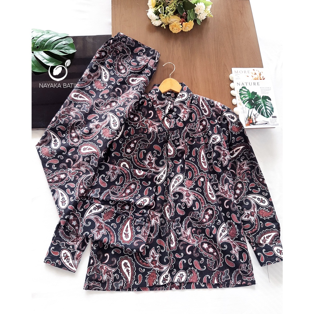 Batik Couple Kemeja Pria dan Rok Wanita KEISHA Baju Couple Kondangan Batik Set Wisuda Bawahan Kebaya Modern Rok Span dan Kemeja M L XL Katun Prima Halus