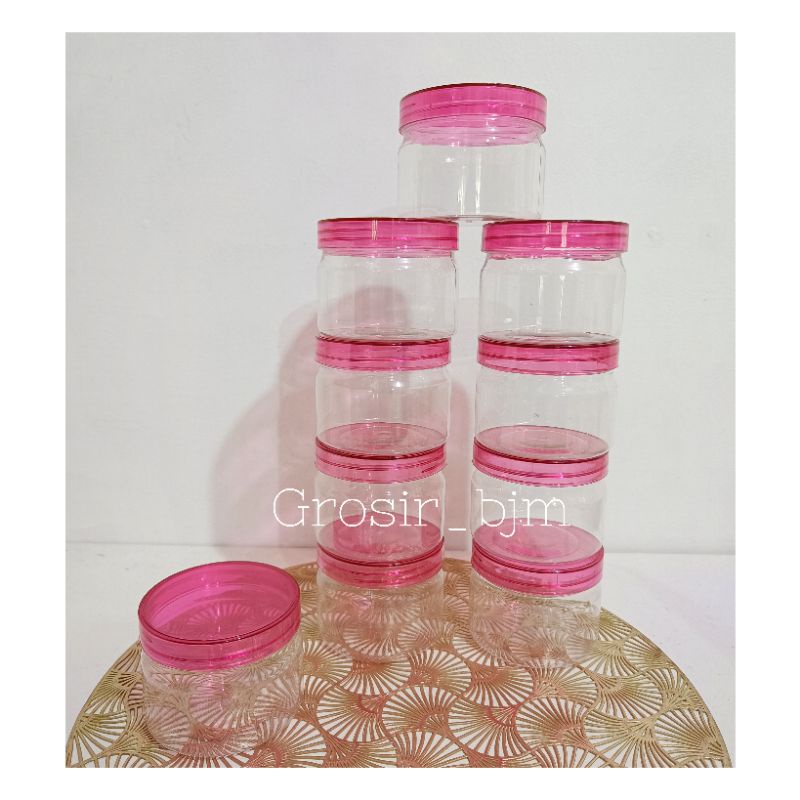 Toples jar pet plastik 330/350ml manisan warna warni