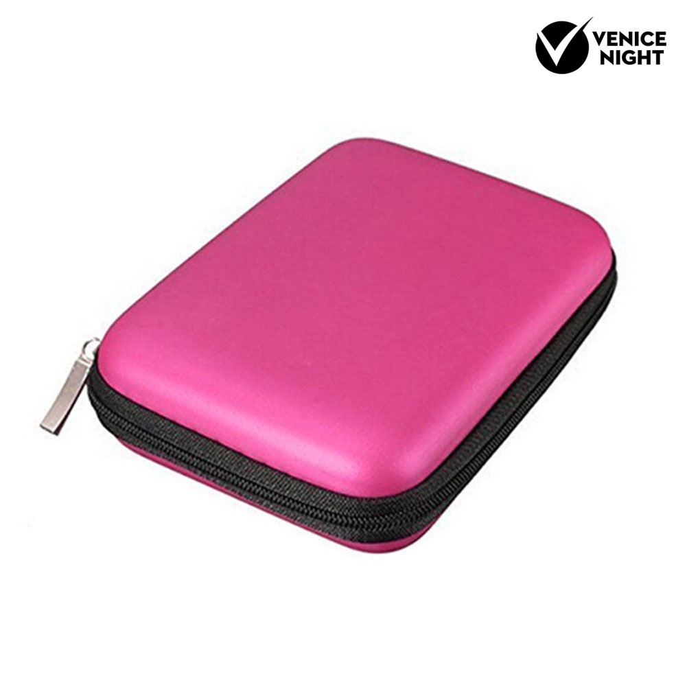 (VNEP) (Berkabel) Portabel Ritsleting Penutupan Earphone 2.5 inch Hard Dive Memory Card Storage Case Bag