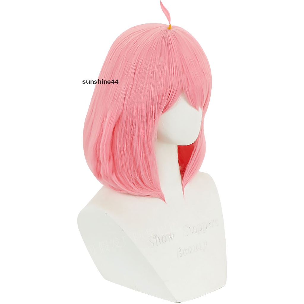 Sunshine Anya Forger Wig / Rambut Palsu Wanita Model Panjang Untuk Kostum Cosplay / Pesta Halloween