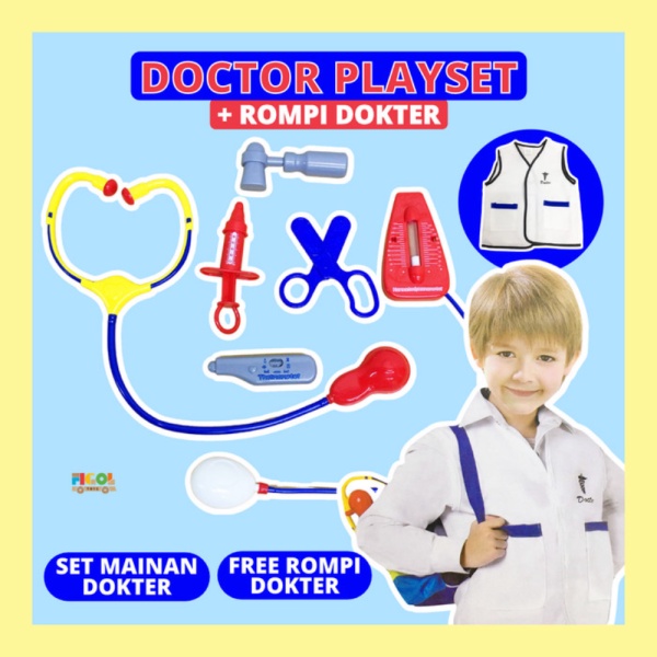 

Unik Mainan Dokter-dokteran Anak Doctor Playset Free Rompi Dokter Diskon