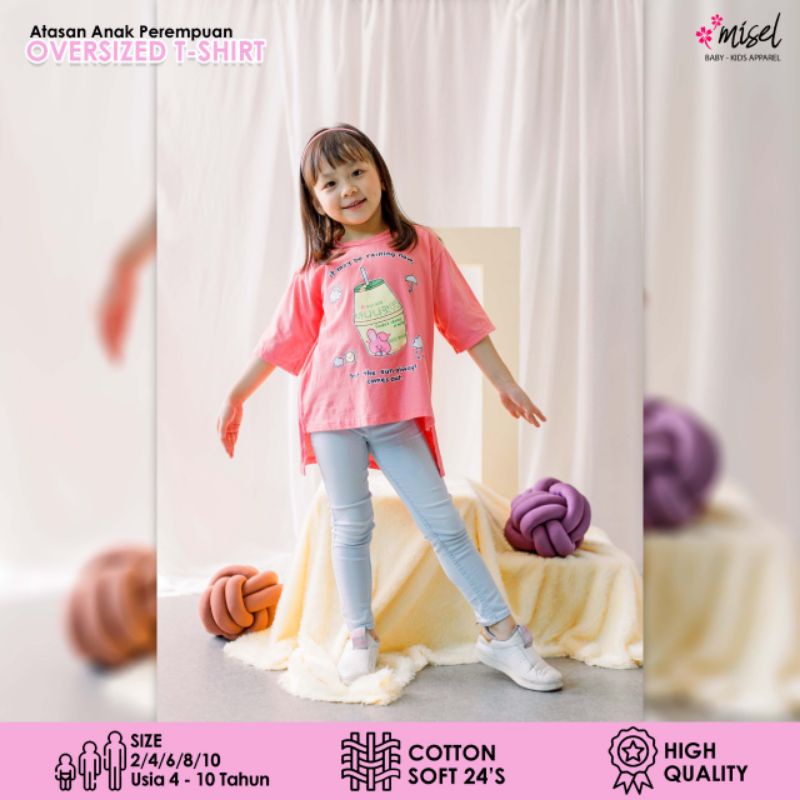 COD Terbaru T'shirt over size anak perempuan , kaos anak cewek viral