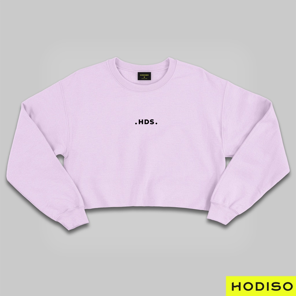 HODISO - Basic Sweater Crop .HDS. (bordir) Allsize &amp; Oversized Korean Style