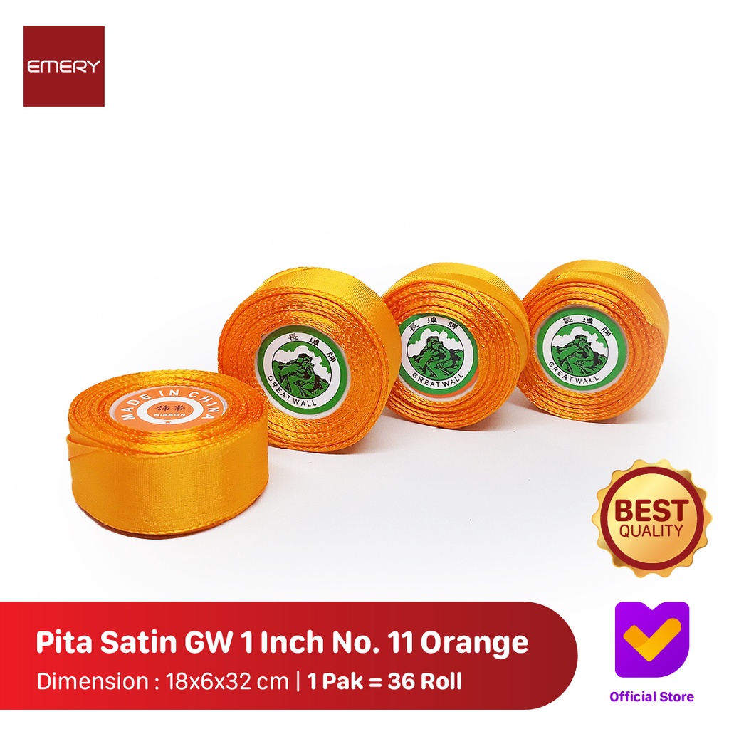 

PITA SATIN GW 1 INCH NO. 11 ORANGE ( 1 ROLL )