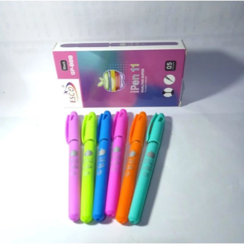 

Pulpen Pena Esco iPen 11 Bolpoint 0.5mm Kualitas Super Gp-888