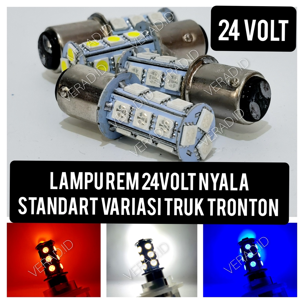 LAMPU REM BAYONET 18 MATA 2 KAKI 1157 STANDART 24 VOLT (HARGA PER BIJI) VARIASI TRUK TRONTON