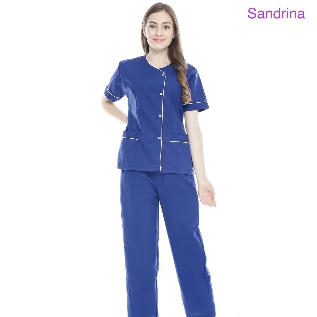 [SANDRINA] Baju seragam suster/ Seragam nanny/ Seragam baby sitter/ Seragam klinik