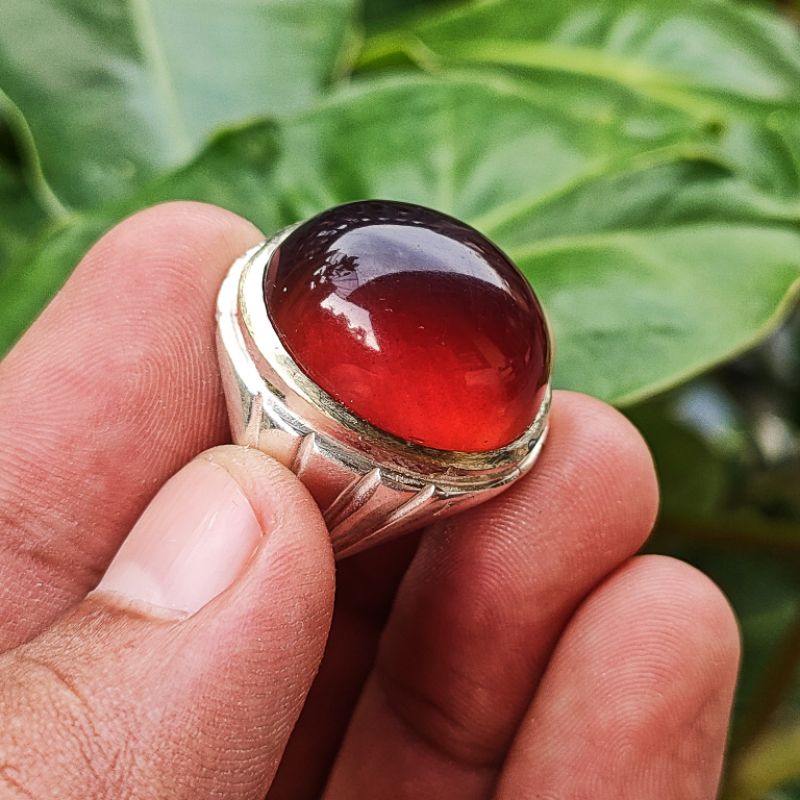 CINCIN BATU AKIK NATURAL AMBER KATILAYU KODE 02245