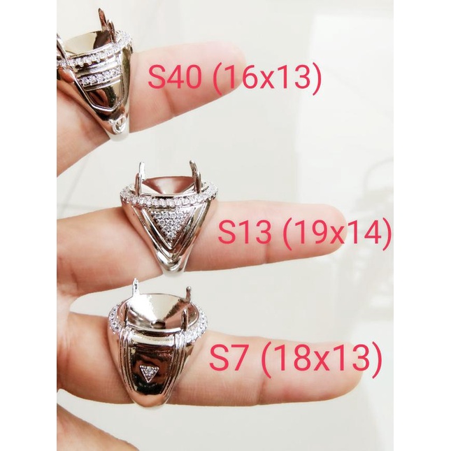 Ring cincin alpaka / emban cincin / cincin batu akik