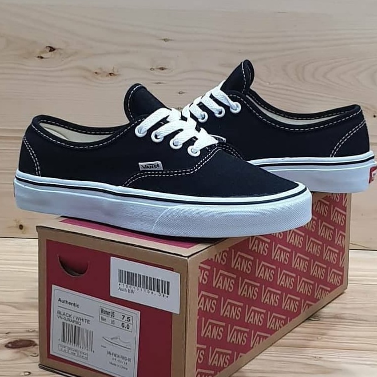 (SNEAKERS PRIA DAN WANITA) Sepatu Vans Authentic Hitam Gum Premium Quality SEPATU MURAH MERIAH