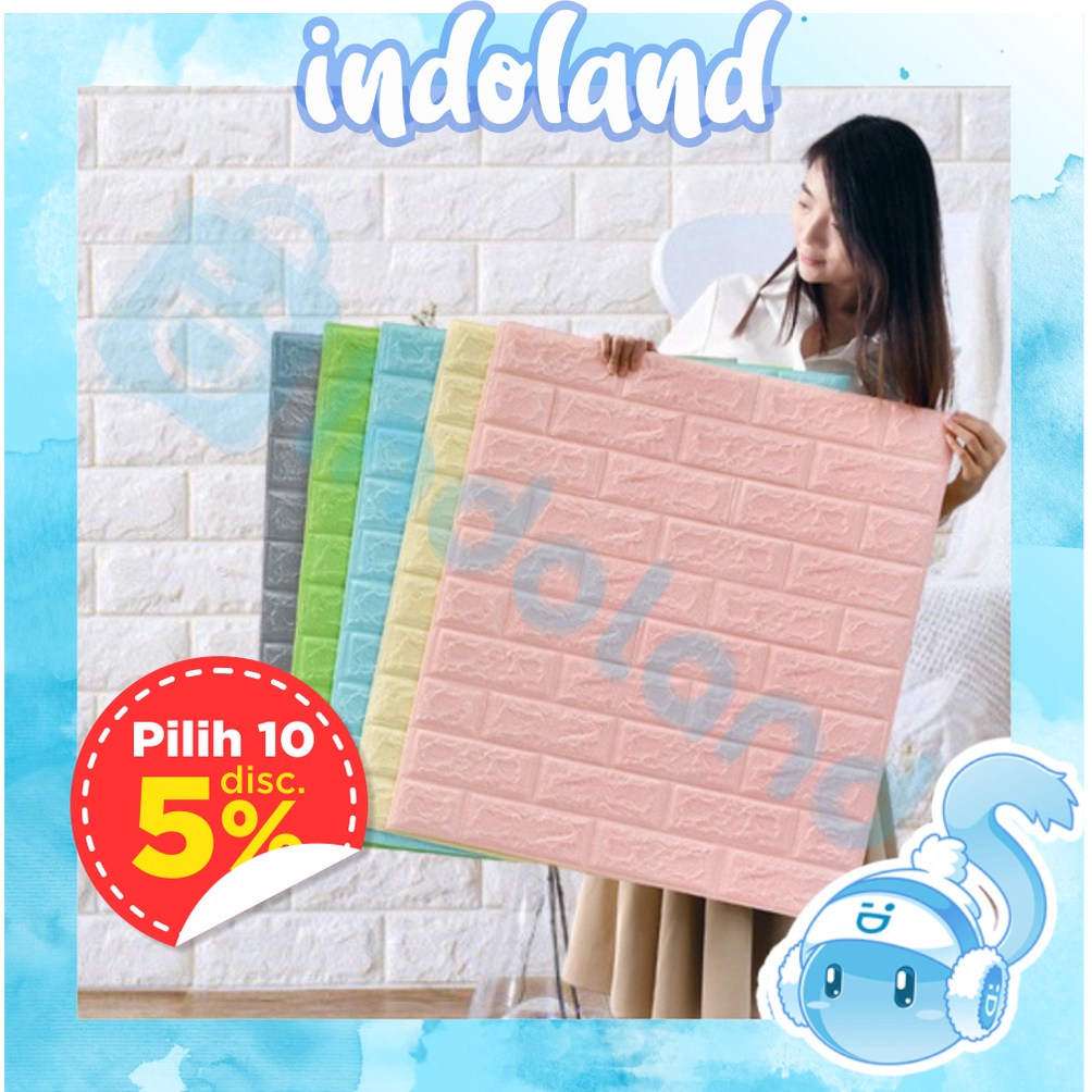 ☀ INDOLAND ☀ Wallpaper Dinding Foam 3D / Stiker Wallpaper Dinding Mini Dekorasi / Wallpaper 3D R461