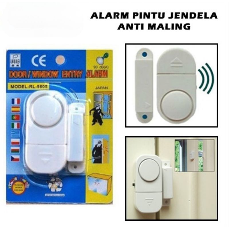 Alarm Anti Maling Bunyi Sensor Pencuri Tempel Door Window Pintu Lemari Laci