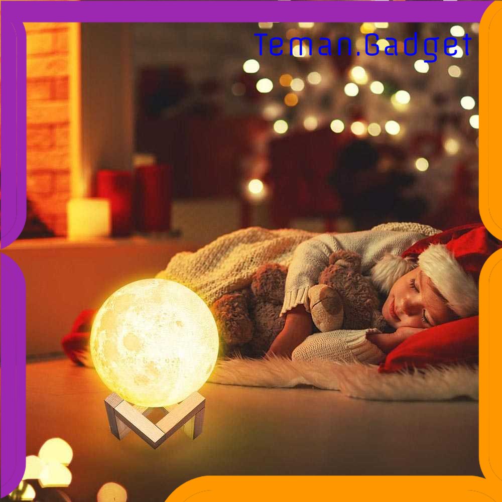 TG-LMP OUIO Lampu Tidur 3D Printed Moon Night Light Lamp 16 Color - OU16