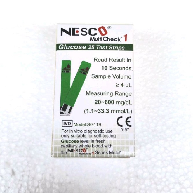 Strip Gula Darah Nesco Strip Refill Gula Darah Nesco Strip Nesco Gula Darah