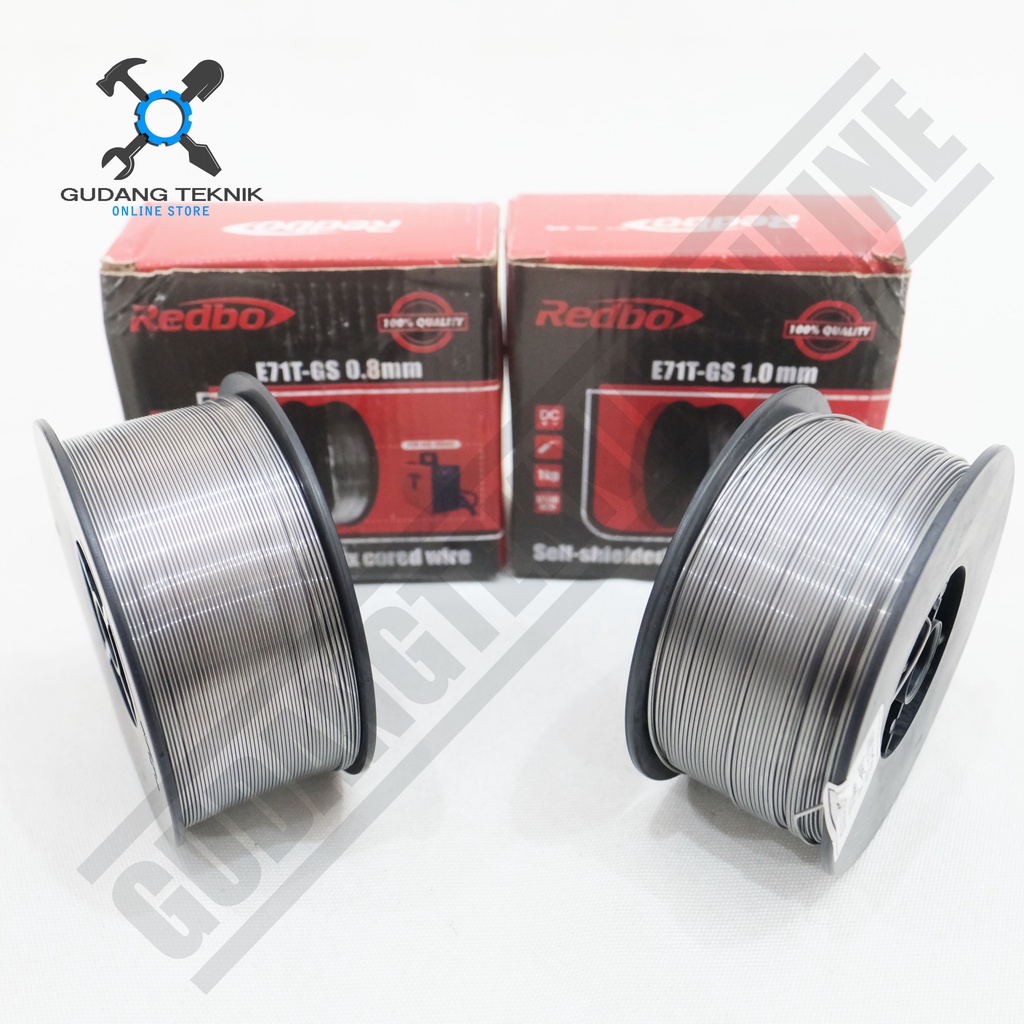 Kawat Las MIG E71T-GS 0.8mm 1mm 1Kg REDBO / Flux Core Wire Gasless Kawat Las Tanpa Gas CO2 E71T-GS 0.8 mm 1 mm 1 Kg REDBO